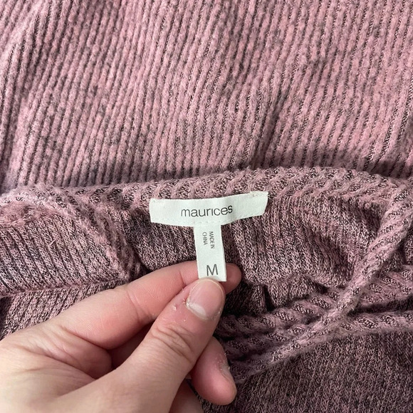 Maurices Pink Square Neck Flutter Sleeve Strappy Back Rib Top Medium Women’s - Picture 10 of 12